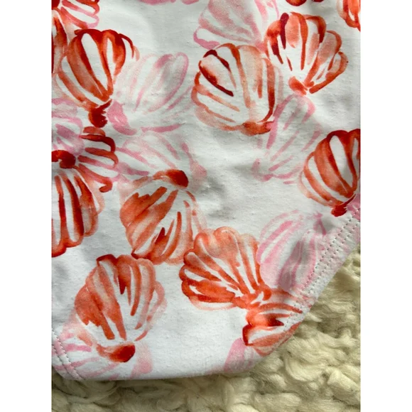 Girls Kortni Jeane White Red Pink Seashell Two Piece Swimsuit Size 4 - Picture 6 of 13